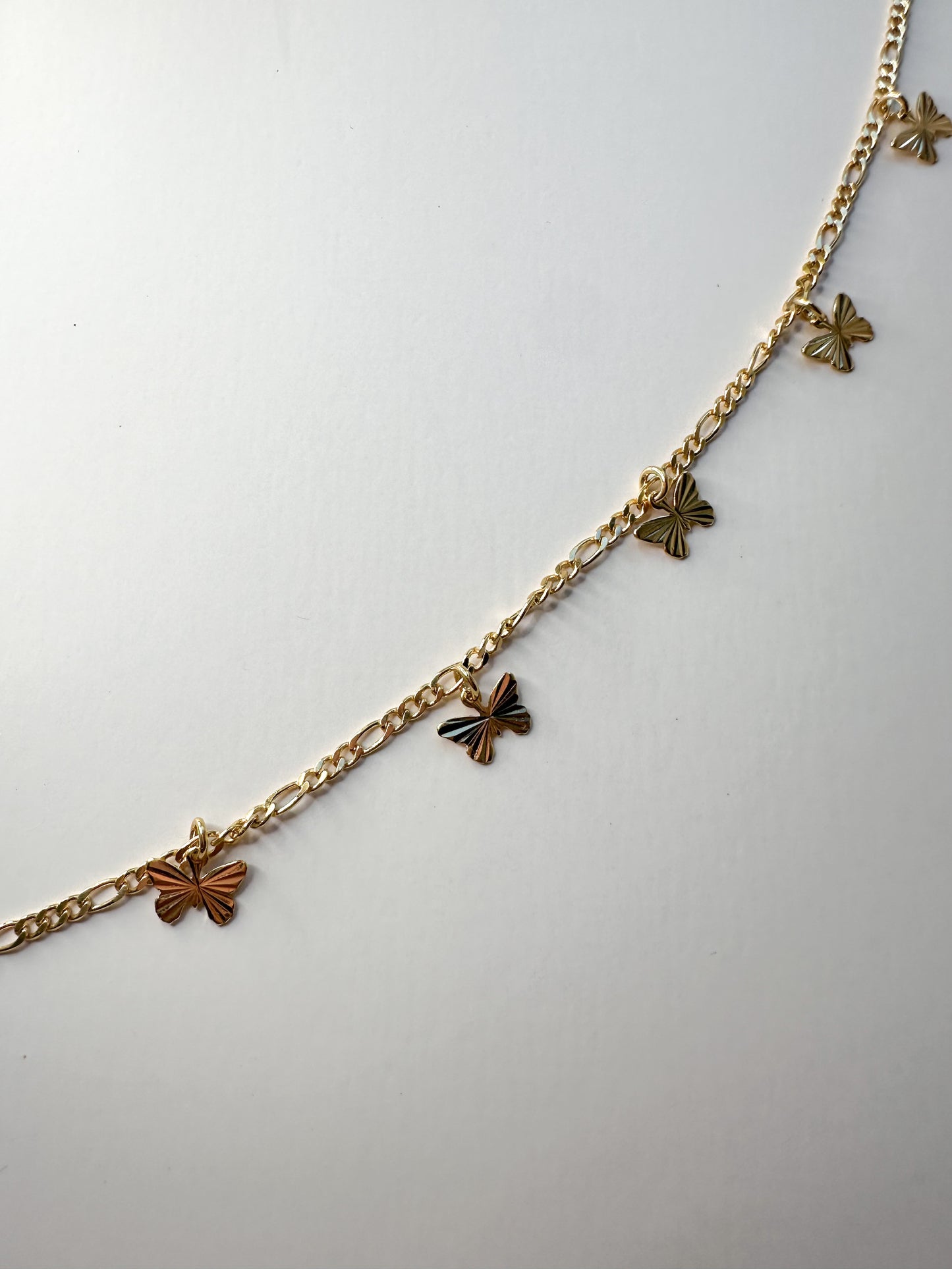 Gold filled butterfly anklet