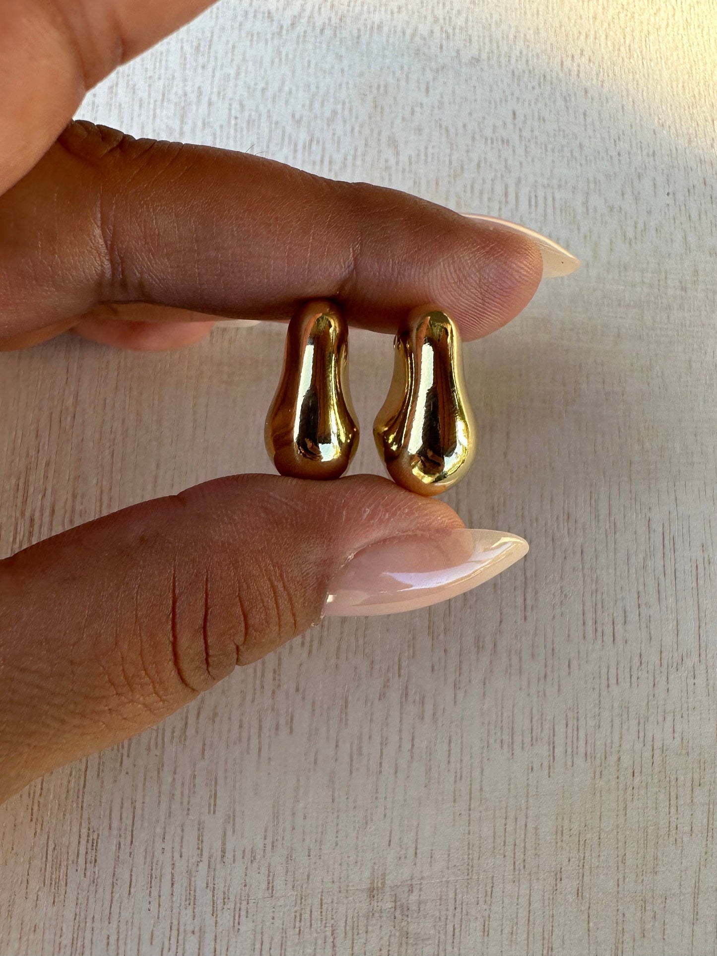Asymmetrical earrings, gold filled stud earrings, gold filled asymmetrical earrings, chunky earrings, statement earrings