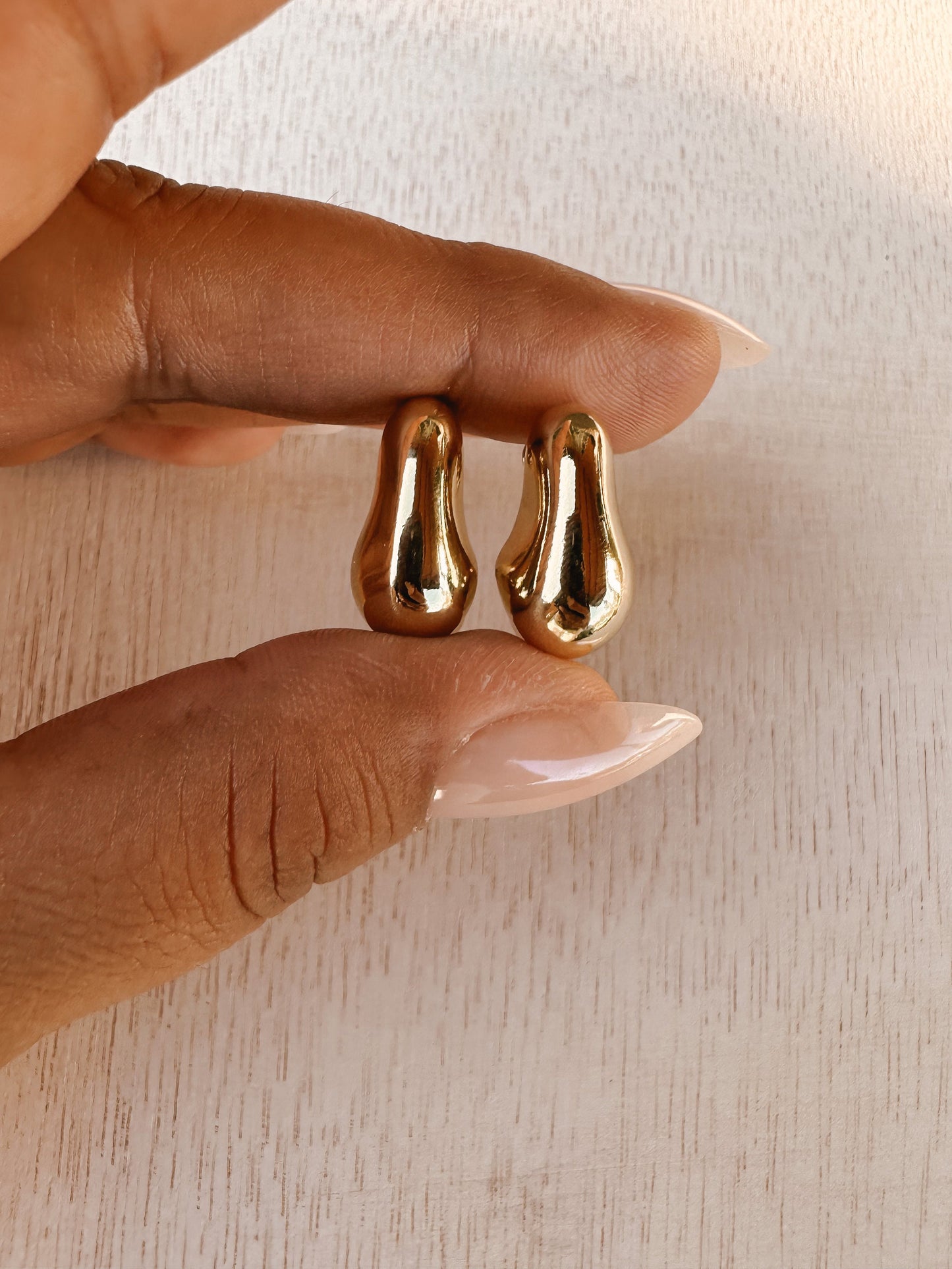 Asymmetrical earrings, gold filled stud earrings, gold filled asymmetrical earrings, chunky earrings, statement earrings